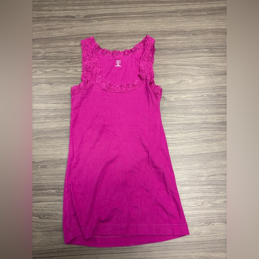GAP Y2K Lace Lined Tank Top Size XS